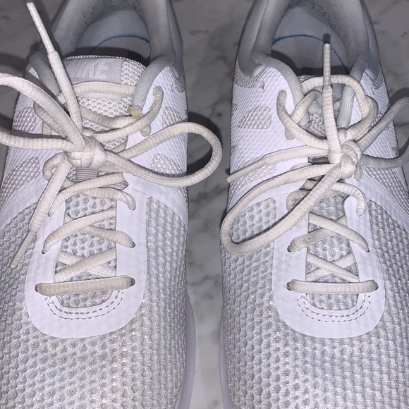 Nike Revolution 4 White Mesh Running Sneaker - Picture 4 of 8